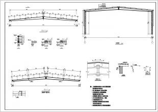 【钢结构厂房设计】某17.4m跨单层钢结构厂房设计图_土木在线